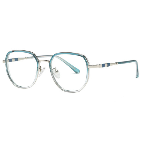 فریم عینک طبی چند ضلعی زنانه مدل TRZC829 C28-p81 Gradient Blue