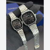 ساعت مچی ست زنانه و مردانه کاسیو اولدمانی casio مستطیلی رنگ ثابت ضمانتی