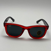 عینک آفتابی ریبن ویفرر شیشه سنگ مشکی قرمز به همراه پک کامل ریبن Rayban WAYFARER RB 0502S