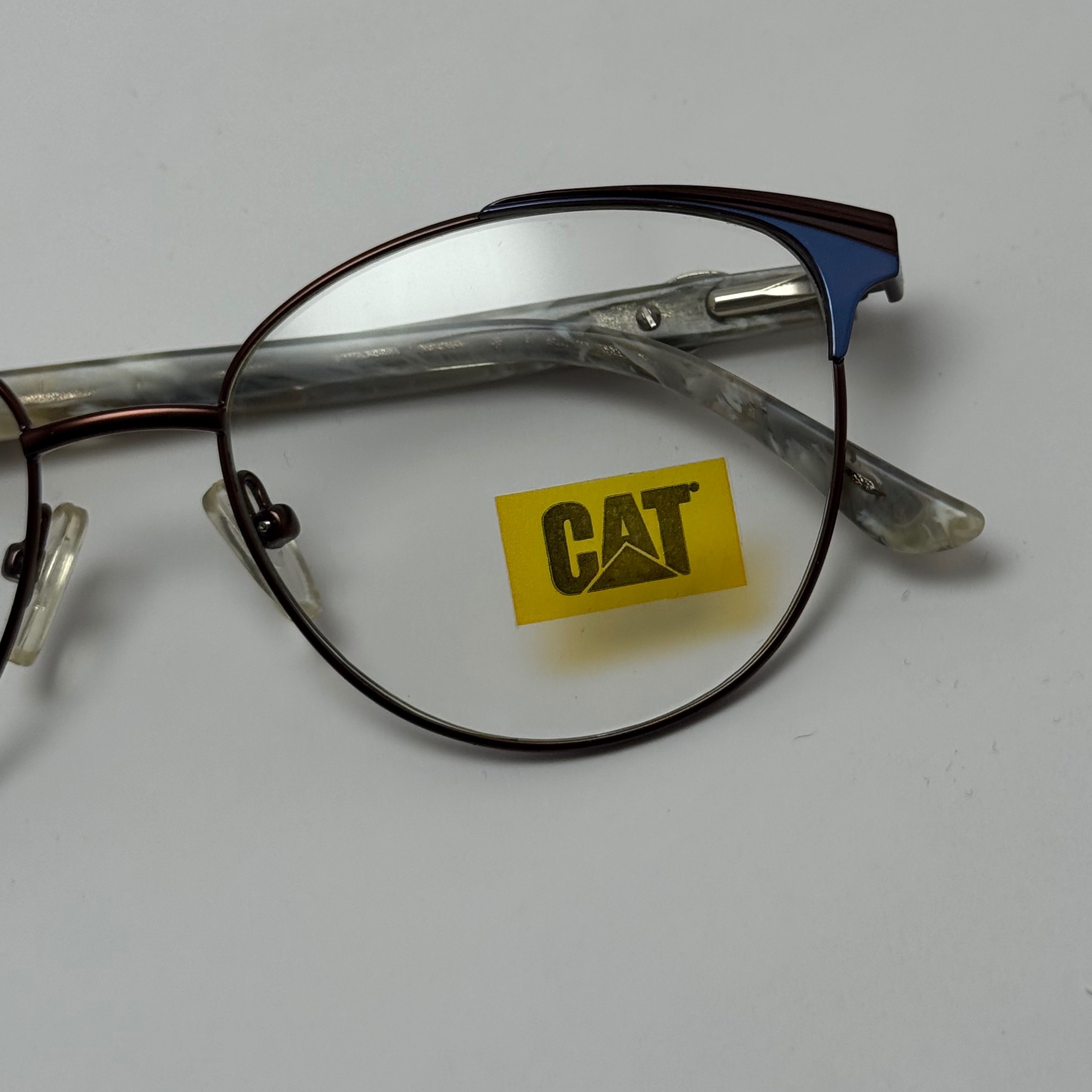 فریم عینک طبی زنانه مرمری برند کاترپیلار CAT دسته سیم لوکس