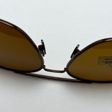 عینک آفتابی خلبانی رندولف شیشه سنگ آنتی رفلکس قهوه ای فریم قهوه ای فول پک RANDOLPH AVIATOR RE 58 24K