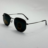عینک ریبن هگزونال شیشه سنگ فریم نوک مدادی عدسی مشکی به همراه پک کامل ریبن کد Rayban RB 3548