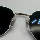 عینک ریبن هگزونال شیشه سنگ مشکی فریم نقره ای به همراه پک کامل ریبن کد Rayban RB 3548