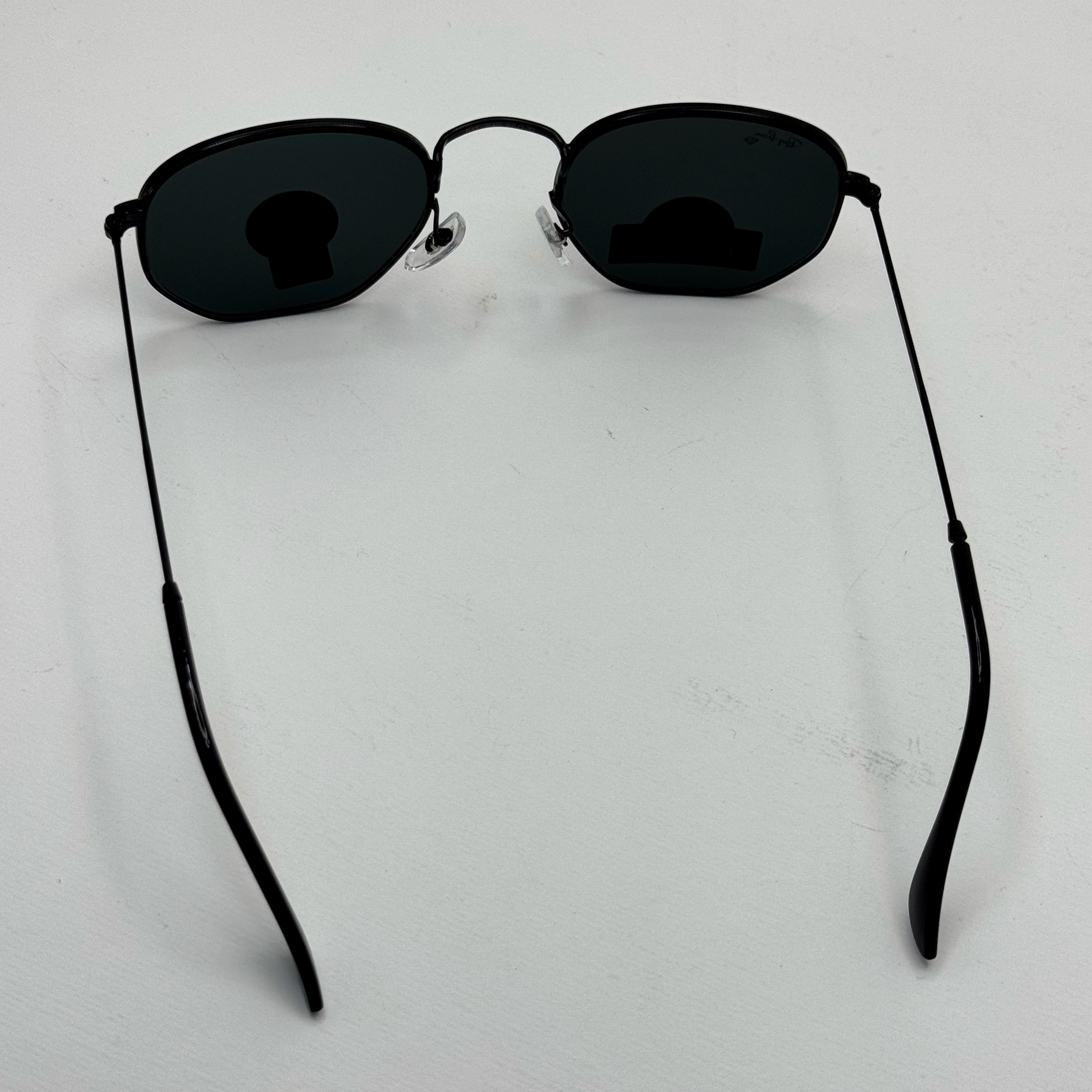 عینک ریبن هگزونال شیشه سنگ تمام مشکی به همراه پک کامل ریبن کد Rayban RB 3548
