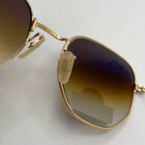 عینک ریبن شیشه سنگ هگزونال قهوه ای هایلایت آنتی رفلکس به همراه پک کامل ریبن کد Rayban RB 3548