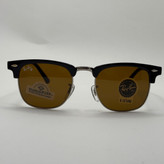 عینک آفتابی ریبن rayban کلاب مستر شیشه سنگ قهوه ای فریم نقره ای rb 3016 به همراه پک کامل