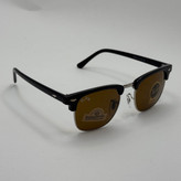 عینک آفتابی ریبن rayban کلاب مستر شیشه سنگ قهوه ای فریم نقره ای rb 3016 به همراه پک کامل