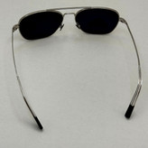عینک آفتابی خلبانی رندولف شیشه سنگ آنتی رفلکس مشکی فریم نقره ای فول پک RANDOLPH AVIATOR RE 58 WHITE GOLD