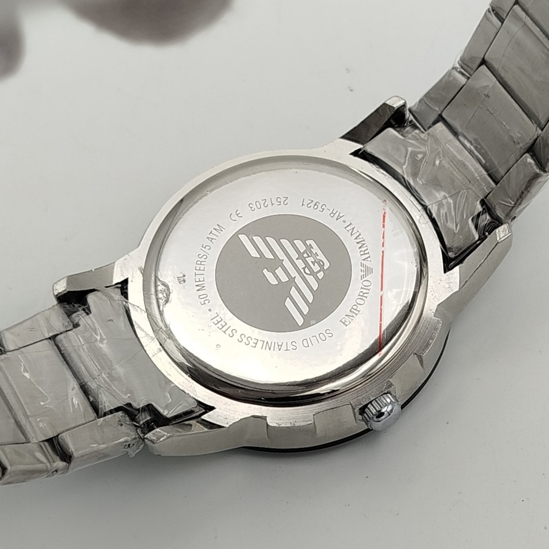ساعت مردانه استیل سنگین امپریوآرمانی دوموتوره زیرثانیه