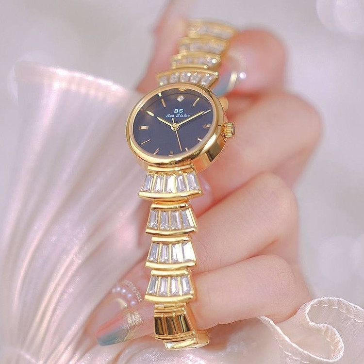 ساعت مچی دخترانه اورجینال bs بی سیستر نگین دار