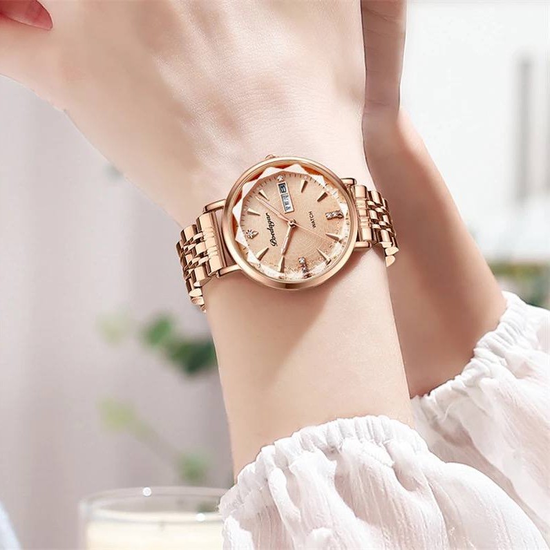 ساعت مچی زنانه پوداگار اورجینال poedagar بند استیل رزگلد ارسال رایگان
