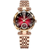 ساعت مچی اورجینال زنانه پوداگار Poedagar شیشه الماسی بنفش و سبز