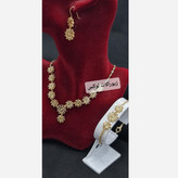 سرویس زنانه طرح طلا رنگ ثابت1005