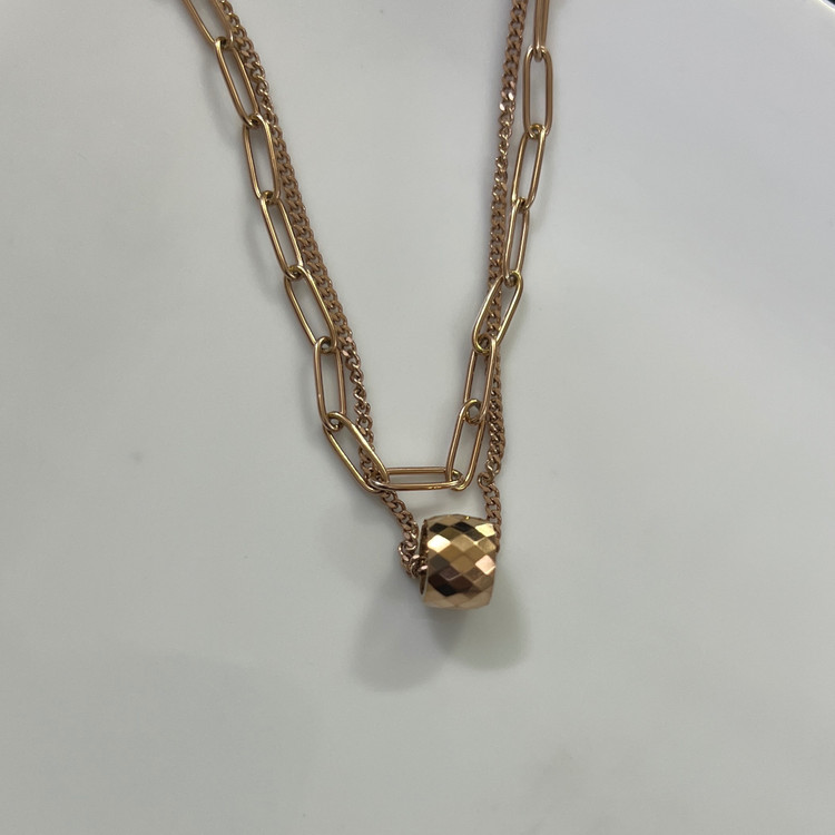 گردنبند رزگلد استیل3