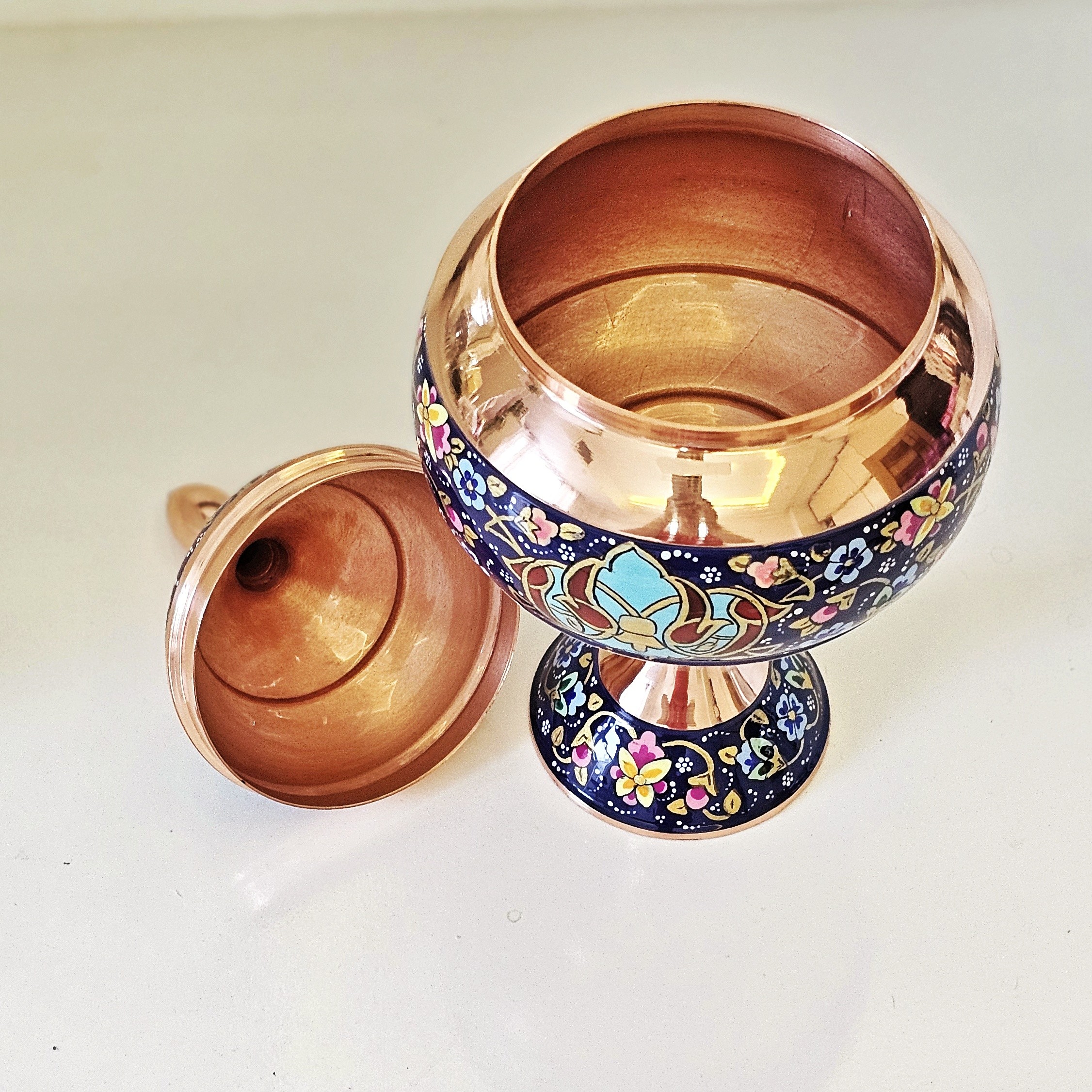 شکلات خوری مس و پرداز طلایی ارتفاع 23