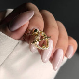 گردنبند و آویز زنانه جواهری طرح قلب خط نگین کاری رنگ طلایی ضد حساسیت رنگ کاملا ثابت کد atk (پس کرایه)