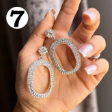 گوشواره زنانه جواهری در مدل های متنوع جنس برنجی ضد حساسیت رنگ ثابت کد zsm (پس کرایه)