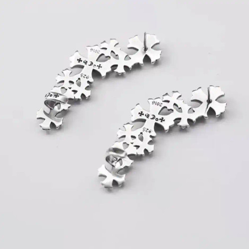 گوشواره ایرکاف طرح کروم هارتز جفتی رنگ نقره ای استیل عیار 316 ضد حساسیت و رنگ ثابت کد zsf (پس کرایه)