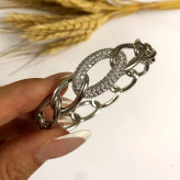 نیم ست دستبند و انگشتر زنانه کارتیر Cartier نگین کاری شده رنگ طلایی و نقره ای ضد حساسیت رنگ ثابت کد zsm (پس کرایه)