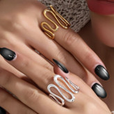 انگشتر زنانه مینیمال طرح اینفینیتی فری سایز freesize رنگ ثابت کد zmp (پس کرایه)