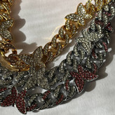 دستبند و گردنبند زنانه طرح کارتیر Cartier و پروانه رنگ ثابت با کیفیت بالا کد zel (پس کرایه)