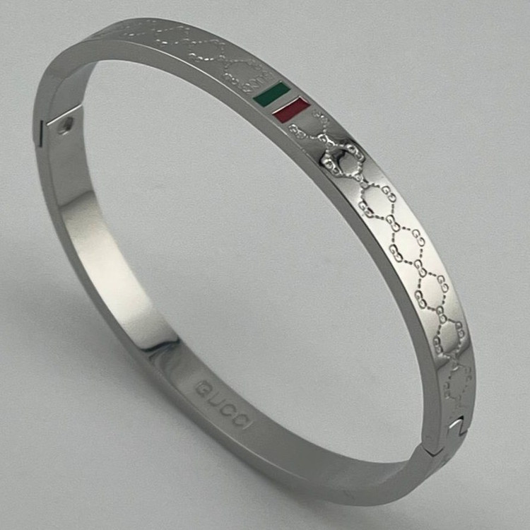 دستبند اسپرت گوچی GUCCI استیل عیار 316 رنگ ثابت کیفیت عالی ضد حساسیت کد zki (پس کرایه)