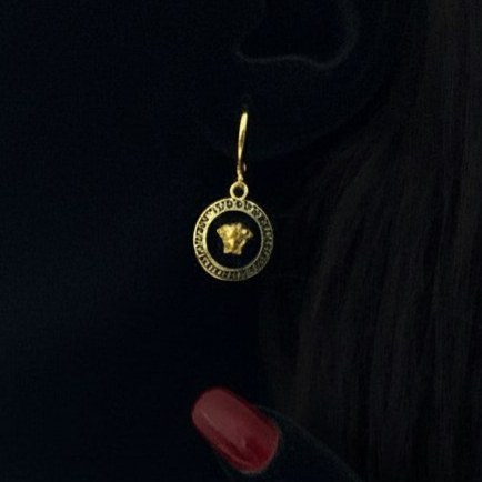 نیم ست گردنبند و گوشواره و انگشتر زنانه طرح ورساچه Versace رنگ کاملا ثابت کد sm (پس کرایه)