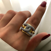 انگشتر زنانه طرح کارتیه Cartier فری سایز Freesize رنگ کاملا ثابت کد sm (پس کرایه)