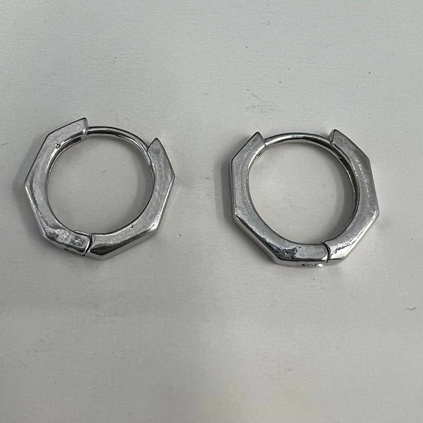 گوشواره استیل حلقه ای طرح هندسی کد sf (پس کرایه)