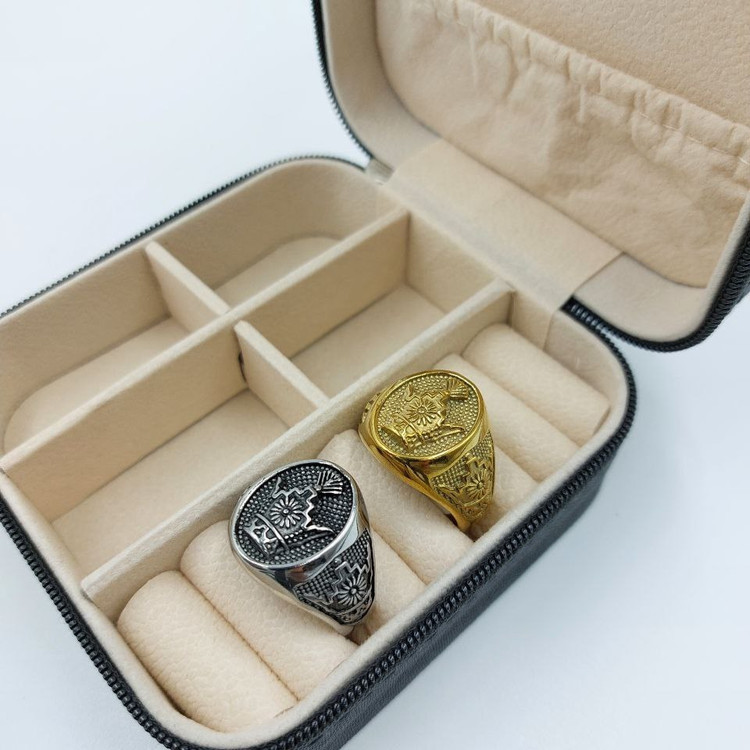 انگشتر استیل مردانه طرح فروهر تنوع طرح رنگ کاملا ثابت کد mp (پس کرایه)