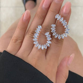 گوشواره زنانه طرح بال فرشته نگین و مروارید تنوع طرح رنگ کاملا ثابت کد tj (پس کرایه)
