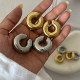گوشواره استیل زنانه طرح مینیمال گوی تنوع طرح رنگ ثابت و ضد حساسیت کد tj (پس کرایه)