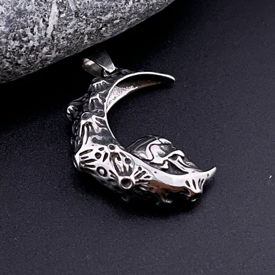 گردنبند و آویز پلاک استیل مردانه ببر و گرگ کروم هارتز تنوع طرح رنگ ثابت کد ki (پس کرایه)