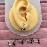 گوشواره استیل زنانه طرح حلقه ای اسپرت تنوع طرح رنگ ثابت و ضد حساسیت کد sf (پس کرایه)