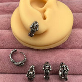 گوشواره استیل زنانه طرح حلقه ای اسپرت تنوع طرح رنگ ثابت و ضد حساسیت کد sf (پس کرایه)