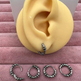 گوشواره استیل زنانه طرح حلقه ای اسپرت تنوع طرح رنگ ثابت و ضد حساسیت کد sf (پس کرایه)