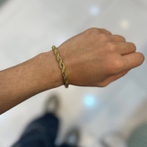 دستبند استیل مردانه طرح زنجیری طنابی رنگ ثابت کد gy (پس کرایه)