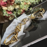 نیم ست دستبند و انگشتر دوانگشتی زنانه طرح هرمس Hermes رنگ ثابت کد sm (پس کرایه)
