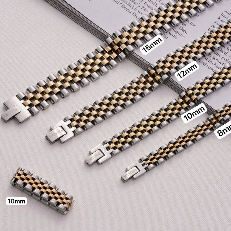 نیم ست دستبند و انگشتر مردانه طرح رولکس Rolex رنگ ثابت کد mp (پس کرایه)