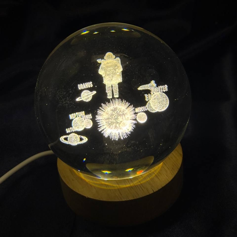 دکوری گوی کریستالی Led ال ای دی دار طرح قاصدک تنوع طرح کد sm (پس کرایه)