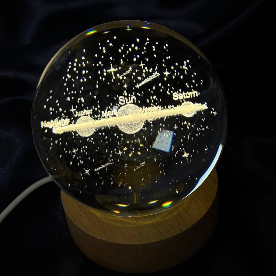 دکوری گوی کریستالی Led ال ای دی دار طرح قاصدک تنوع طرح کد sm (پس کرایه)
