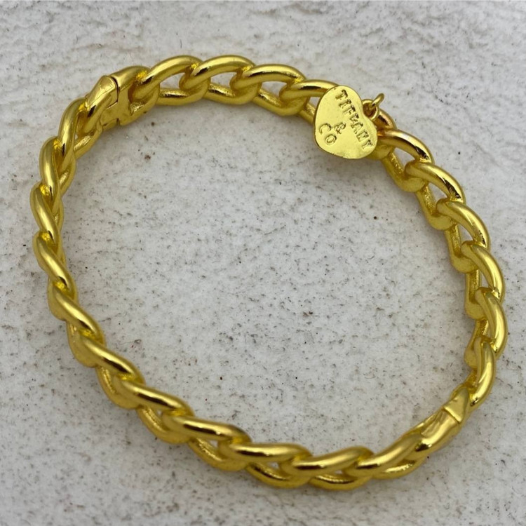 دستبند استیل زنانه طرح کارتیر و قلب تیفانی Tiffany رنگ ثابت کد tj (پس کرایه)