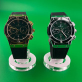 ساعت مچی بند چرم مردانه صفحه گرد هابلوت HUBLOT موتور ژاپن تنوع رنگ رنگ ثابت کد ki (پس کرایه)