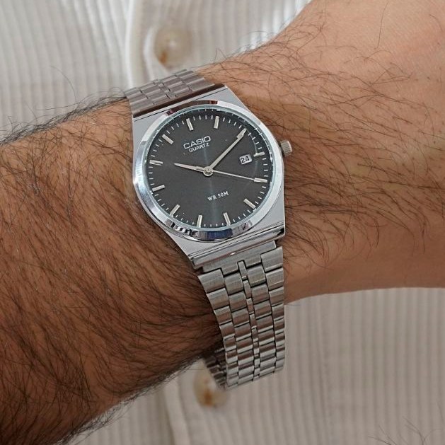 ساعت مچی مردانه صفحه گرد Casio old money استیل تقویم دار درتنوع رنگ درجه یک رنگ ثابت کد mp