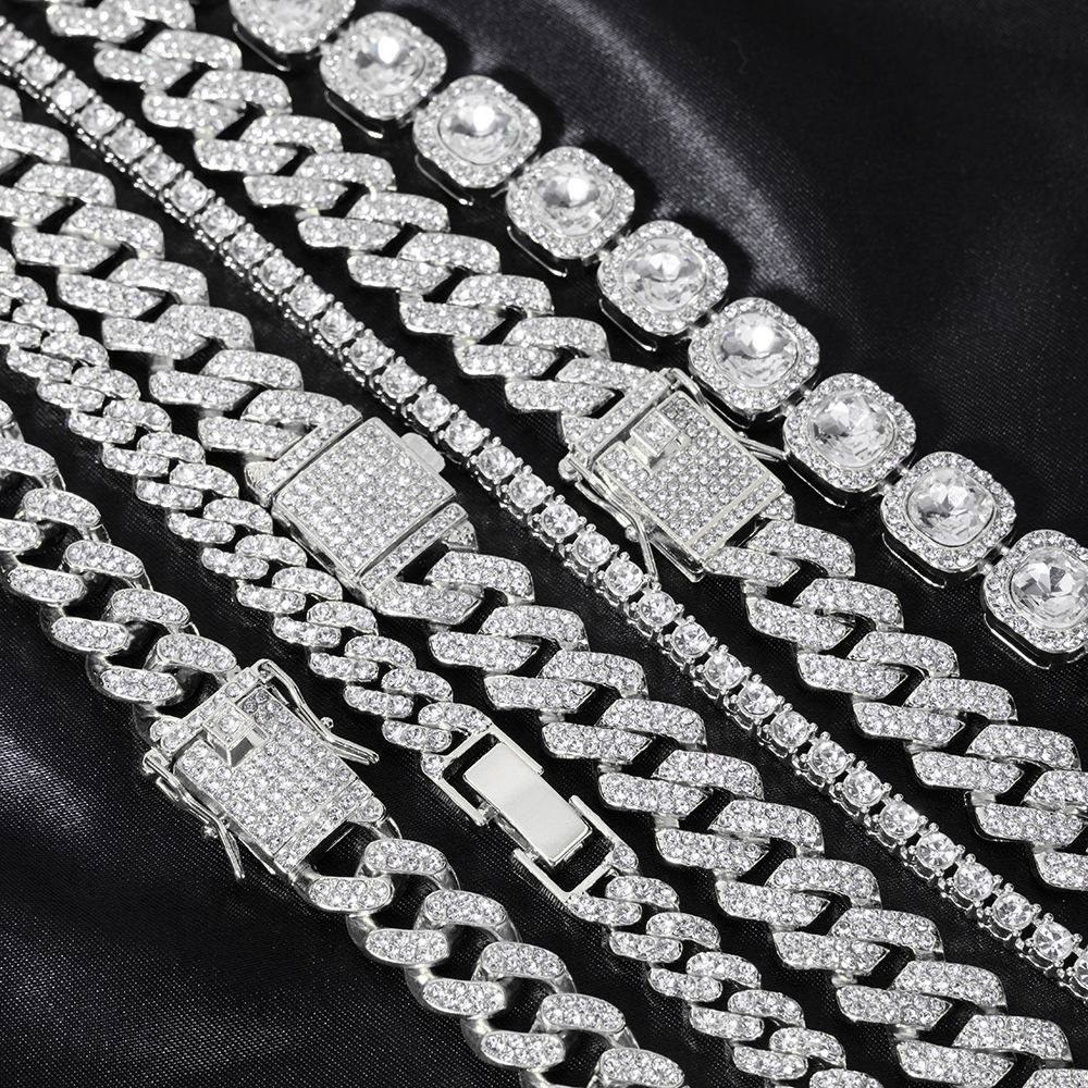 ست کارتیر فول نگین گردنبند و دستبند طرح چین فول chain در تنوع رنگ بالا درجه یک رنگ ثابت کد ki