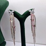 گوشواره طرح جواهری مجلسی شیک رنگ ثابت