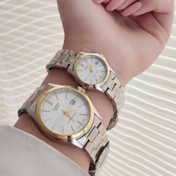 ساعت زنانه و مردانه قیمت تک کاسیو استیل تاریخ دار موتور ژاپن مارک معروف CASIO نمونه درجه یک ارسال رایگان