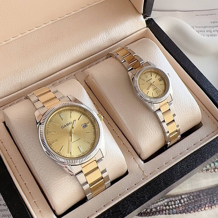 ساعت مچی زنانه و یا مردانه قیمت تک کاسیو استیل تاریخدار موتور ژاپن مارک معروف CASIO نمونه درجه یک ارسال رایگان
