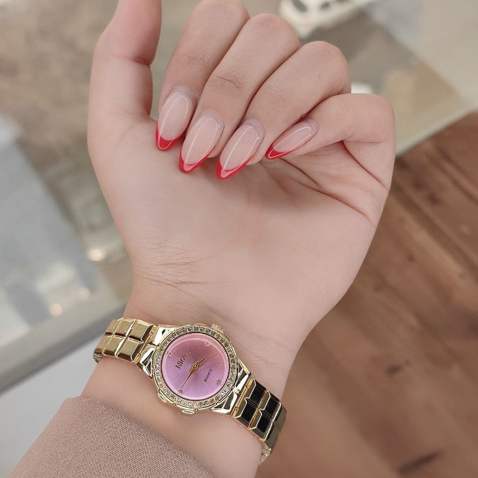 ست کامل زنانه ساعت مارک Nice نایس و اکسسوری سه دستبند ماری مرواریدی و حلقه ارسال رایگان