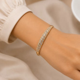 دستبند النگویی زنانه ژوپینگ طرح مارپیچ